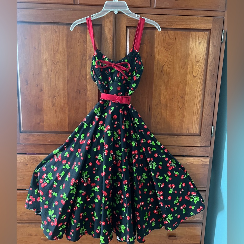 Pinupgirl (PUG) Fit and flare Cherries dress